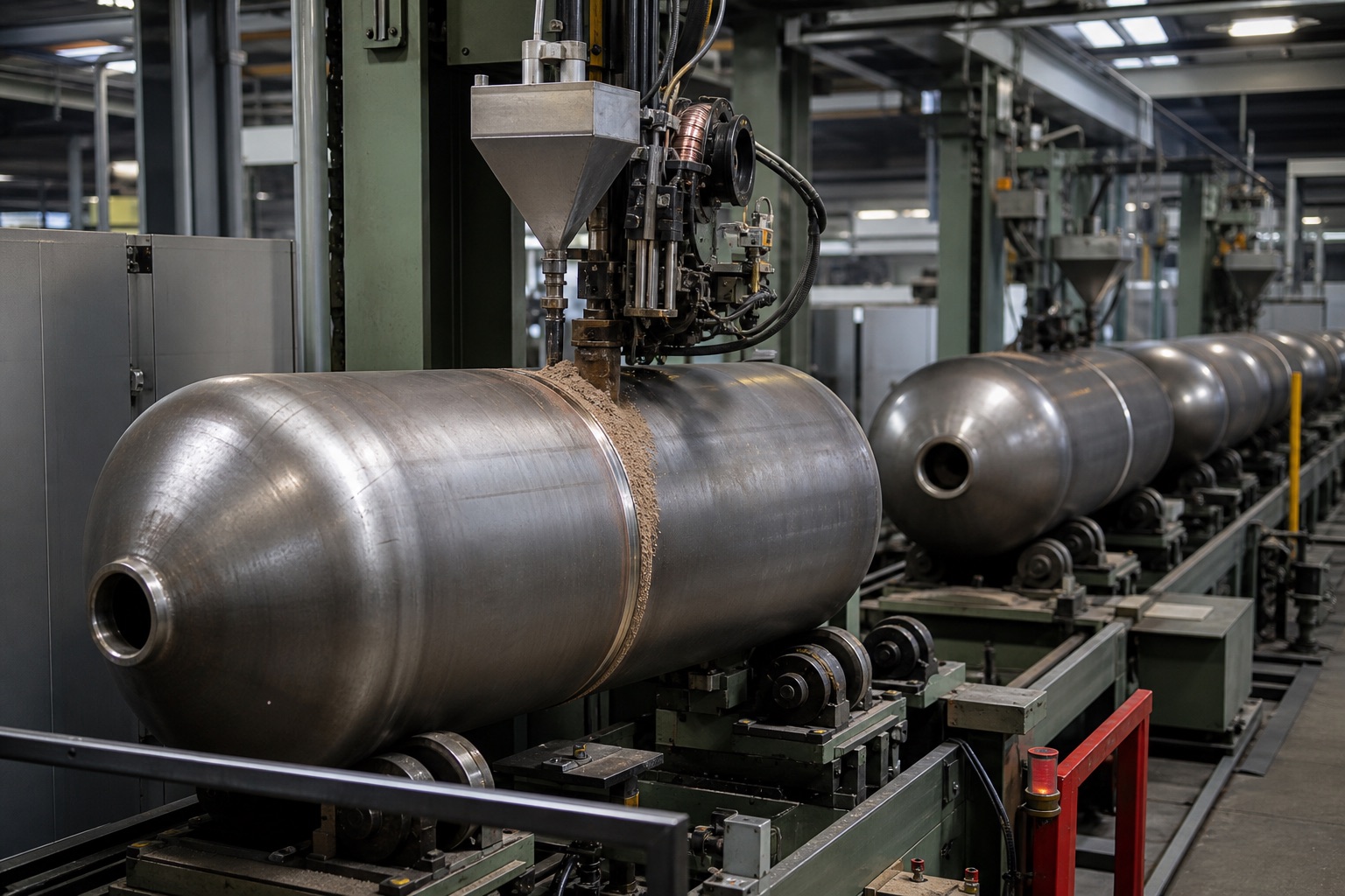 Gas Cylinders and Oxygen Cylinders welding application